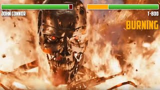 Kyle Reese vs T800 Terminator WITH HEALTHBARS  First Fight  HD  Terminator Genisys [upl. by Annia]