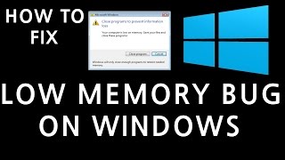 How to fix low memory bug with games in windows [upl. by Sternberg]