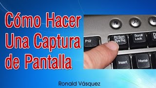 Como hacer una Captura de Pantalla en PC o Laptop [upl. by Fabrienne]