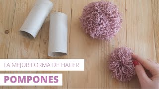 Como hacer POMPONES de LANA FÁCIL y RÁPIDO  La MEJOR forma de hacer POMPONES [upl. by Yor]