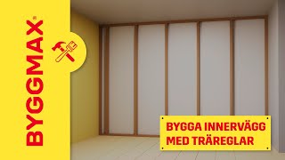 Bygga innervägg med träreglar [upl. by Celio]