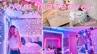 EXTREME ROOM MAKEOVER my NEW room aesthetictiktokpinterest inspired bedroom [upl. by Milka]