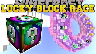 Minecraft SPIRAL OF DEATH LUCKY BLOCK RACE  Lucky Block Mod  Modded MiniGame [upl. by Kcirrad]