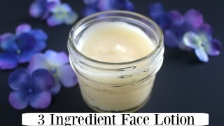 3 Ingredient 100 Natural Face Lotion  Easy amp Nourishing [upl. by Alleiram]