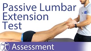 Passive Lumbar Extension Test PLET  Lumbar Instability [upl. by Eixel]