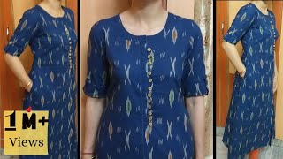 Front Slit A Line Kurta Easy Cutting and Stitchingघर पर बनाये Branded A Line कुर्ता [upl. by Nnylatsirk829]