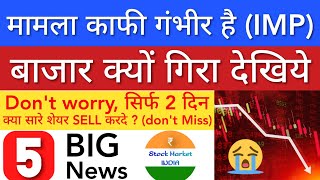 बाजार क्यों गिरा देखिये🔴 SHARE MARKET LATEST NEWS TODAY • WHY MARKET IS FALLING • STOCK MARKET INDIA [upl. by Ripley]