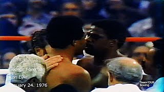 George Foreman vs Ron Lyle  HD 1080p 60fps  HIGHLIGHTS  January 24 1976  Best Quality [upl. by Ennavoj]