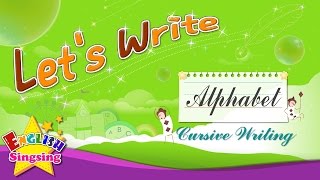 Lets Write  Cursive Writing  Alphabet A to Z  How to Write abc for kids [upl. by Anelam724]