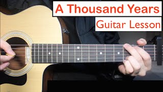 A Thousand Years  Christina Perri  Guitar Lesson Tutorial Chords [upl. by Blithe]