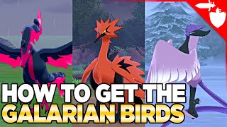 How to Get Galarian Birds Articuno Zapdos amp Moltres in Pokemon Sword and Shield DLC Crown Tundra [upl. by Thar45]