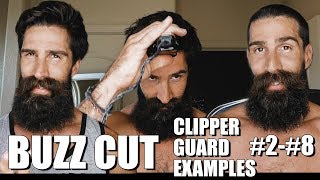 DIY BUZZ CUT EXAMPLES OF CLIPPER GUARDS 28 [upl. by Eul]