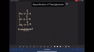 54 Saponification of triacylglycerols [upl. by Quartas]