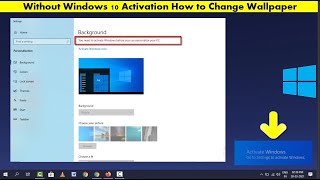 How to Change Windows 10’s Wallpaper without Activation  Easy Method [upl. by Bernadene452]