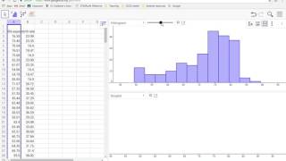 Statistics graphs on Geogebra [upl. by Ahseyn950]