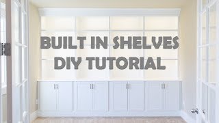 DIY Built In Shelves Tutorial  Base  Cabinets  Part I [upl. by Packton]