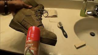 Boot Suede Leather Cleaning [upl. by Adiahs]