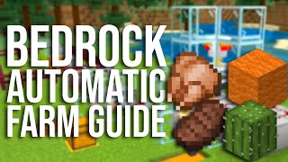 Simple and Essential Automatic Farms for Minecraft Bedrock MCPE Xbox PS4 Switch MCBE etc [upl. by Nickelsen513]