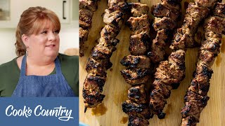 How to Make ShashlikStyle Grilled Beef Kebabs [upl. by Ahsimin]