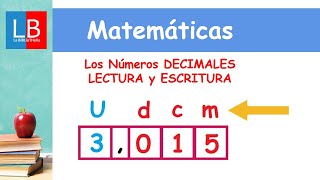 Los Números DECIMALES LECTURA y ESCRITURA ✔👩‍🏫 PRIMARIA [upl. by Barina]