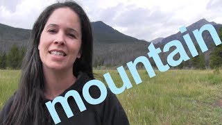 How to Say MOUNTAIN and SENTENCE  American English [upl. by Prudie]