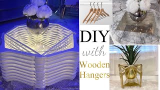 DIY UNIQUE PROJECTS USING HANGERS Wooden Hanger DIY [upl. by Allecsirp480]