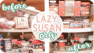 Lazy Susan Cabinet Organization FINALLY A GOOD SOLUTION [upl. by Yelsna]