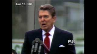 quotMr Gorbachev  tear down this wallquot  Ronald Reagan Berlin 1987 [upl. by Aihsinat]