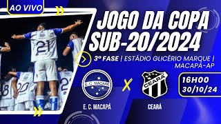 MACAPÁ X CEARÁ  COPA DO BRASIL SUB20  301024 [upl. by Acisej]