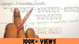 Lagrange interpolation method  Lagranges interpolation formula [upl. by Alli]