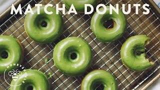 Matcha Green Tea Baked Donuts  HONEYSUCKLE [upl. by Wettam]