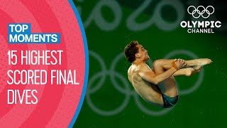 Mens 15 highest scored Final Dives at Rio 2016  Top Moments [upl. by Donia]