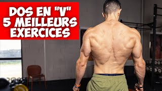 DOS EN V  5 MEILLEURS EXERCICES HALTÈRES [upl. by Seen]