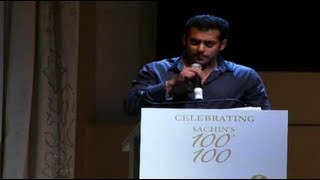 Salmans Brilliant Speech For Sachin Tendulkar [upl. by Aeli]