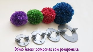 Cómo hacer pompones de lana con pomponera [upl. by Anirahtak456]