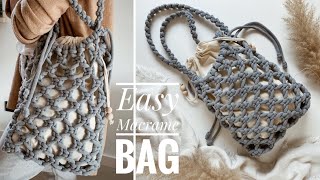 Easy Macrame BagHow To Make Macrame BagTorba ze sznurkaJak zrobić Torbę Ze Sznurka [upl. by Nairred]