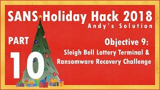 Holiday Hack 2018  1011  KringleCon Objective 9 [upl. by Ariay]