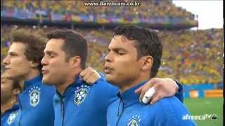 Brazil national anthem  2014 Brazil worldcup vs Croatia [upl. by Boyden]