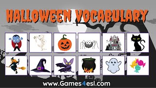 Halloween Vocabulary For Kids [upl. by Valina]