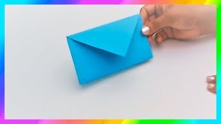 Cómo hacer SOBRES de papel sin pegamento★ Origami★Sobres para cartas  PapelyManualidades [upl. by Redwine]