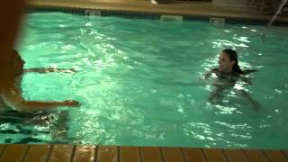 Wierd couple in pool skinny dip [upl. by Oilejor]