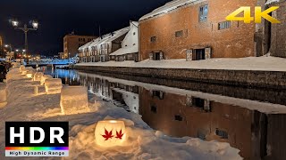 4K HDR  Otaru Snow Light Path Festival 2022 [upl. by Veta]