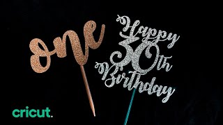 How to make a cake topper using Cricut  EASY Tutorial  Beginners [upl. by Scrivenor]