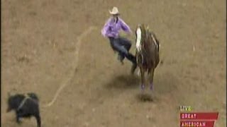 Tie Down Roping  2013 NFR Round 10 [upl. by Annoid709]