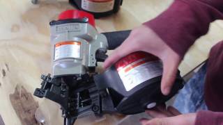 How to use Industrial Coil nailer [upl. by Aynosal]