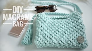 DIY Macrame Bag  Torebka ze sznurka [upl. by Aretak795]