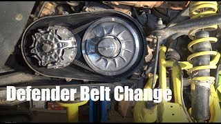 Can Am Defender Belt Change The Easy Way [upl. by Alahcim]