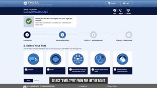 Registering as an Employer in the DOT Clearinghouse [upl. by Aigil]