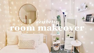 AESTHETIC ROOM MAKEOVER  TOUR ✨  cozy minimalistic pinterestinspired [upl. by Ellitnahc350]