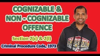 Cognizable and Non  Cognizable Offences  Section 2c  Section 2l  Criminal Procedure Code [upl. by Adnopoz]